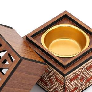 Quemador de Incienso de Madera Hecho a Mano, Porta Incienso Árabe Oud, Quemador Decorativo de Fragancias para el Hogar, Decoración para Ramadán, Exportación - Product Image 2