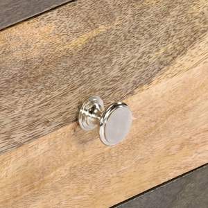 Armoire latérale en bois de manguier massif et MDF en gris et brun pour salon - Product Image 6