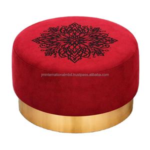 เก้าอี้พักผ่อนกำมะหยี่สไตล์โมร็อกโกสมัยใหม่พร้อมฐานโลหะสีทอง สำหรับใช้ในอพาร์ทเมนต์ โรงแรม ห้องรับประทานอาหาร และห้องนอน - Product Image 1