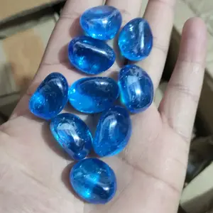 High Quality Tumbled and Polished Cashew Glass Pebble Beads for Decoration Purpose and Fire Pit