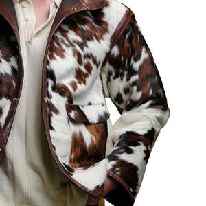 Chaqueta de Cuero para Hombre de Invierno, de Primera Calidad, 100% Piel de Vaca Original, Resistente al Viento, Corte Ajustado, Cuello Alto - Product Image 4