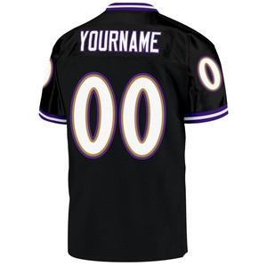 Maillot de football rétro noir pour homme, col en V, 100 % polyester, impression par transfert thermique, logo personnalisé (avant/gauche/droite des manches) Plus - Product Image 5