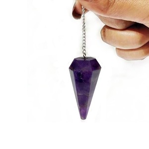 Último modelo 2026 MIEN AGATE Péndulo de Cuarzo Amatista de Calidad Premium, Tallado Portátil con Efecto de Sombra, para Terapia y Sanación Poderosa - Product Image 1
