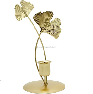 Portavelas de diseño BestStyleMoon para el hogar, hoteles y restaurantes, juego de portavelas de metal dorado de - Product Image 4
