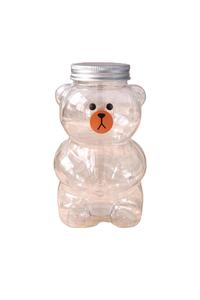 Pot en plastique PET de haute qualité de 500 ml en forme d'ours avec bouchon en aluminium et trou pour paille, stock disponible depuis l'usine du Vietnam pour les boissons - Product Image 4