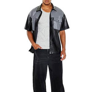 Chemises en cuir pour hommes, style classique avec finition douce, idéales pour le quotidien, les fêtes et les tenues décontractées - Product Image 2