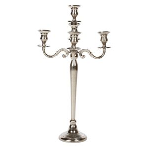 Aluminum Silver & Copper Plated Tall <b>Candelabra</b> with 5 Candle Arms Wedding Floor Decoration Centerpiece Handmade Candleholder - Product Image 6
