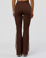 Leggings évasés taille haute pour femmes, couleur unie, coupe large, amincissants, anti-transpiration, séchage rapide, sans coutures, couleurs personnalisables, pour le yoga