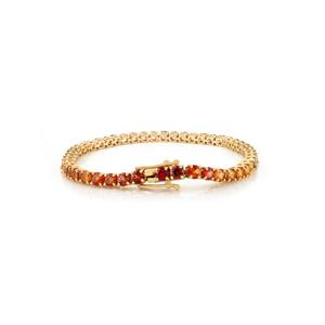 Pulseras de Joyería Fina de Diseño de Lujo, Plata de Ley 925, Zafiro Arcoíris Natural, Bañado en Oro y Rodio - Product Image 3