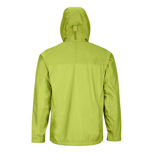Veste imperméable à capuche verte pour homme, coupe classique, fermeture éclair, style décontracté printemps, en polyester - Product Image 3