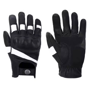Gants de moto en cuir respirant avec mouvement flexible et adhérence antidérapante, gants de conduite élégants pour une utilisation quotidienne - Product Image 1