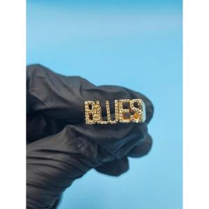 Anillo de Diamantes para Hombre con Moissanita Real de Corte Redondo y Acabado en Oro Amarillo de 14K, Personalizable con Letra, Joyería de Plata 925, Estilo Hip Hop - Product Image 1