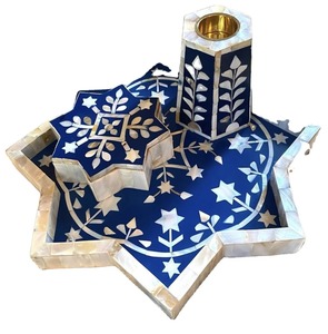 Juego de Incienso de Lujo con Incrustaciones de Madreperla, Caja y Quemador – Juego de Regalo de Quemador de Oud Mubkhara con Incrustaciones de Madreperla para Decoración del Hogar y Eid - Product Image 1