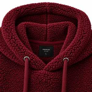Sweat-shirt à capuche en polaire bordeaux ASKIM IMPEX, vêtement d'hiver décontracté, design avec poche, tricoté, couleur unie, sweats à capuche et sweat-shirts pour hommes - Product Image 3