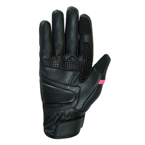 Gants en cuir à doigts entiers pour femmes, compatibles avec les écrans tactiles, noir rose - Product Image 3