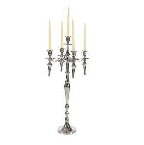 Metal <b>Candelabra</b> With Multiple Candle Holders For Dining Table Decor And Elegant Home Interior Styling - Product Image 3