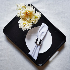 Rond de serviette en bois et résine unique Décoration de table design Anneau de serviette en tissu de mariage en gros - Product Image 3