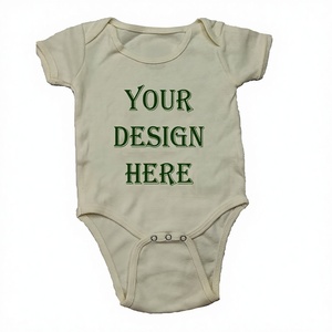 OEM romper Rompers Product bodysuit OEM service baby onesie European quality pure natural bamboo organiccotton plain baby romper - Product Image 1