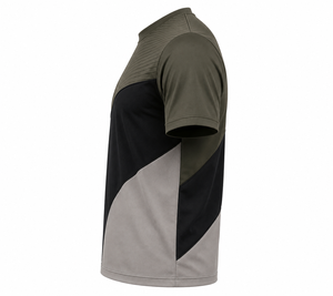 Men's Short Sleeve Solid Hand Drawn Printed O-Neck Regular Fit Casual Quick Dry Knitted <b>Polyester</b> 220g T-<b>Shirt</b> - Product Image 4