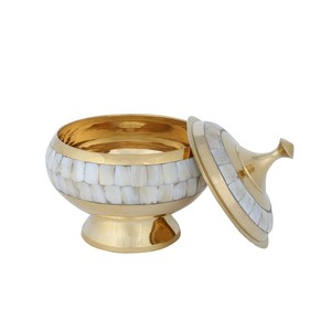 Incensario Religioso de Latón con Decoración de Madreperla - Product Image 5