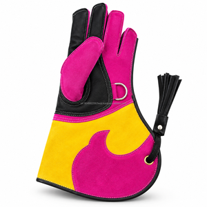 Guantes de Cetrería de Cuero Vacuno Genuino de Primera Calidad para el Manejo de Águilas y Halcónes |   Guantes de Caza para Entrenamiento de Aves |   Logotipo Personalizado OEM - Product Image 2
