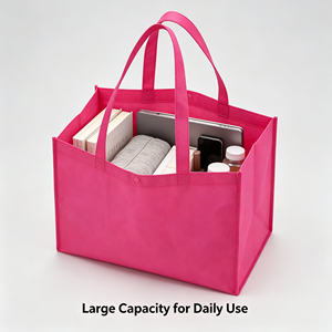 Custom Logo Non Woven Tote Bag <b>Large</b> Capacity Reusable Shopping Grocery Bag for Promotional Branding Events - Product Image 3