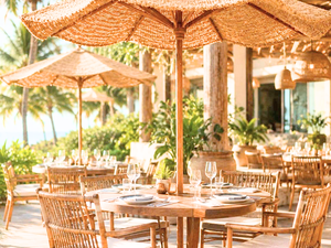 Eco2go Vietnam Beach parasol made of natural coconut fiber good price coir fiber parasols - Product Image 4