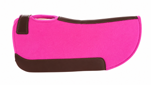 Tapis de selle rose polyvalent avec bordure marron et doublure en polaire pour l'équitation - Product Image 1