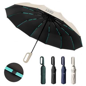 Unbreakable Paraguas Uv Folding Durable Premium Grip Custom Ring Buckle Rain <b>Windproof</b> Automatic <b>Umbrella</b> With Logo - Product Image 1