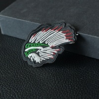 Écussons brodés personnalisés Écussons tissés rectangulaires de luxe pour vêtements Lavable Coudre Style Nom & Logo Badge Fournisseur