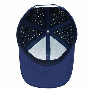 Gorra de running de 5 paneles perforada de alto rendimiento con orificios cortados a láser, gorra de béisbol impermeable tipo trucker - Product Image 5