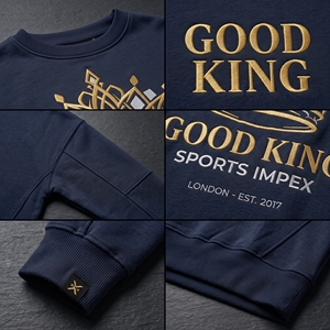 เสื้อสเวตเชิ้ตคอกลมสีกรมท่าสำหรับผู้ชาย ผ้าฝ้ายฟลีซพรีเมียม หนานุ่ม สวมใส่สบาย สไตล์สตรีทแวร์ รับผลิตแบบ OEM - Product Image 4