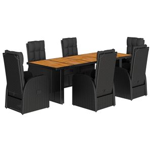 Conjunto de Comedor de Jardín para Exteriores en Color Negro - Product Image 2