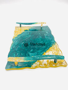 Plateau de service moderne en résine, élégant et décoratif pour la table de cuisine et la décoration intérieure Tradebyd - Product Image 5