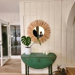 Grand miroir mural bohème de qualité supérieure pour salle de bain, vanité ou spa, crée une ambiance relaxante et élégante, provenant d'Inde. - Product Image 5