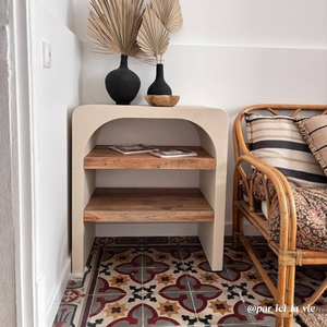 Table console Vandana Elara Cresta en bois effet béton et bois d'acacia, Dalva - Product Image 6