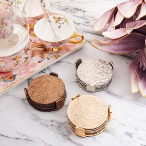 Juego de Posavasos Metálicos Decorativos Modernos para Hogar, Oficina y Cafeterías, Protección Elegante para Mesas, para Uso Diario con Bebidas - Product Image 3