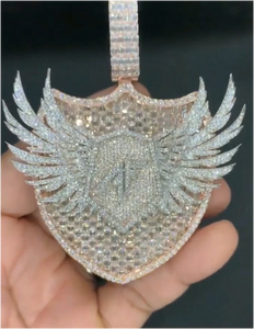 Colgante de Moissanita VVS de Plata de Ley 925 con certificación GRA, chapado en oro rodio, personalizado, unisex, estilo Hip Hop, con incrustaciones, pasa la prueba del diamante - Product Image 3