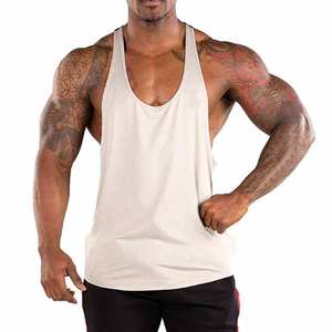 Débardeur de musculation personnalisé avec logo, prix raisonnable, livraison rapide, pour hommes, avec étiquette tissée, sans manches, pour la musculation et la salle de sport. - Product Image 2