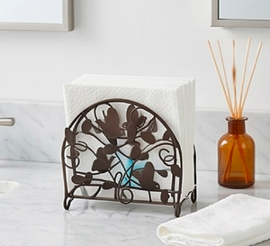 Metal Napkin Holder With <b>Birds</b> And Leaves Design Vintage Style Free <b>Standing</b> Decorative Table Accessory And Kitchen Use - Product Image 6