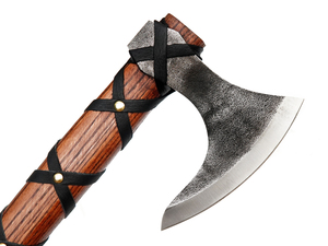Ragnar Nouvelle Hache Viking, Modèle Nordic Viking Axe, Qualité Supérieure, Fabriquée à la Main, en Acier à Haute Teneur en Carbone et Bois de Frêne, Hachette de Bâtisseur, Tête d'Hache - Product Image 6