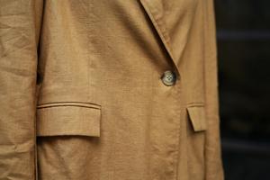 100% Ramie เสื้อแจ็กเก็ตผูกโบว์แขนยาวคุณภาพสูงผ่อนคลายมีกระเป๋าด้านหน้าและด้านข้าง - Product Image 6