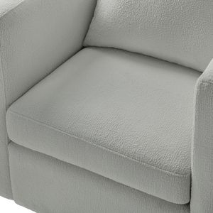 Poltrona Girevole Sutton in Tessuto Performance Grigio Chiaro per Soggiorno - Product Image 4