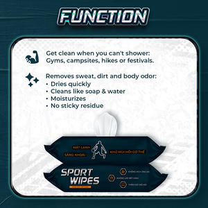 Toallitas ecológicas de alta calidad, toallitas húmedas perfumadas con menta, Material Spunlace no tejido, tamaño de hoja de 15x20 para una suciedad eficiente para el sudor - Product Image 4