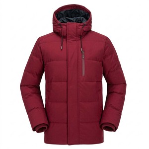 Custom Mens <b>Waterproof</b> Puffer Jacket Winter Windproof <b>Warm</b> Padded Hooded <b>Coat</b> Outdoor Private Label Supplier - Product Image 2
