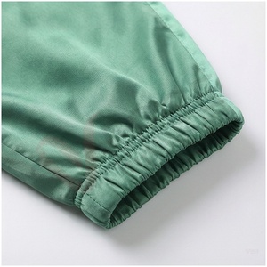 Conjunto Deportivo Unisex Verde, Manga Larga, Cuello Alto, Cierre Frontal, Color Sólido, Transpirable, Corte Regular, Ropa Deportiva para Otoño - Product Image 6