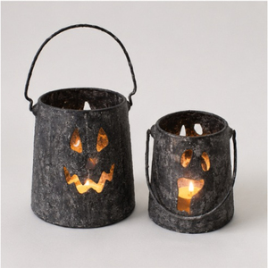 Ensemble de lanternes à bougies en métal pour Halloween, Jack-O-Lantern et fantôme, style vintage, lanternes votives vieillies pour la décoration intérieure et extérieure - Product Image 5