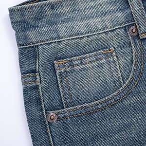 กางเกงยีนส์ขาสั้นผู้ชายทรงหลวมขากว้างไซส์ใหญ่สไตล์ลำลอง - Product Image 6