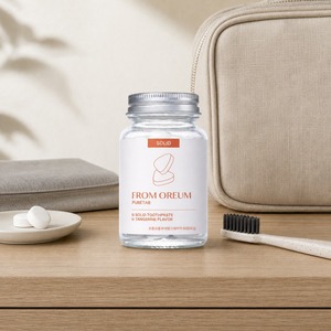 [FROM OREUM] Pasta de Dientes Sólida Weekend Escape con Sabor a Mandarina de Jeju, 60 Tabletas para Viaje, Artículos de Aseo para Viaje - Product Image 5