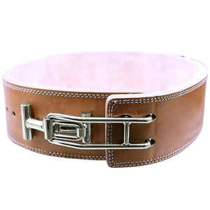 Cinturón de Levantamiento de Pesas, Duradero, de Cuero Genuino, Resistente, Ajustable, con Cierre de Palanca de Acero - Product Image 1